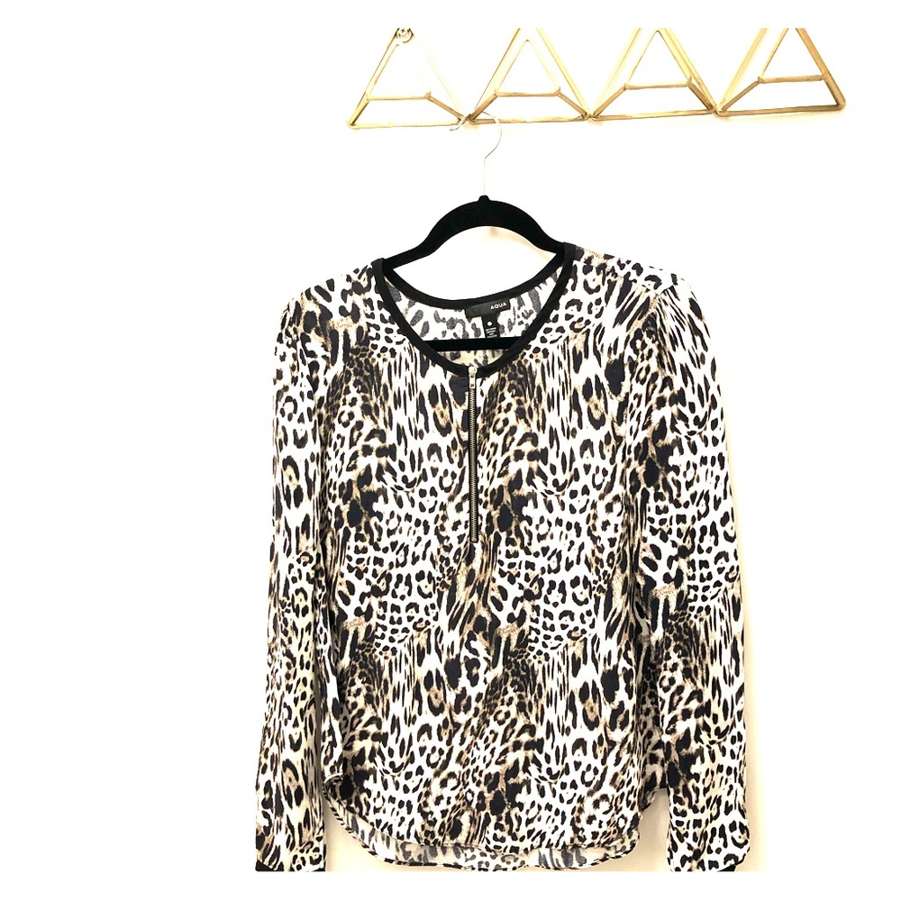 AQUA from Bloomingdales - Animal print blouse